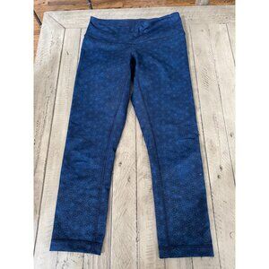 Lululemon Wunder Under Crop II *Full-On Luon Sashico Star Inkwell Rugged Blue 4